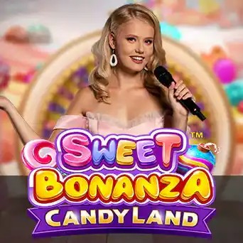 Sweet Bonanza CandyLand online game logo by Pragmatic Play on wolfy.casino