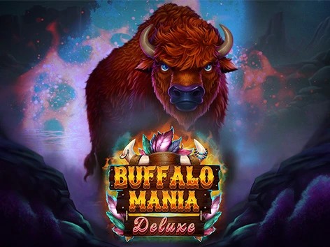 Buffalo Mania Deluxe logo by Light &amp; Wonder Wolfy Casino