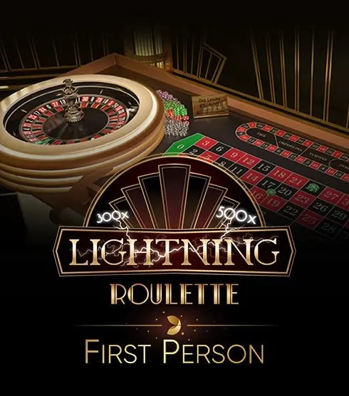 First Person Lightning Roulette logo by Evolution Wolfy Casino