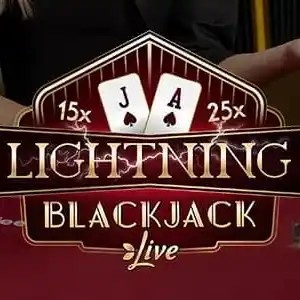 Official Live Dealer logo: Lightning Blackjack by Evolution at Wolfy Casino