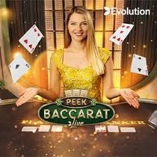 Peek Baccarat by Evolution, showcased at wolfy.casino – game logo